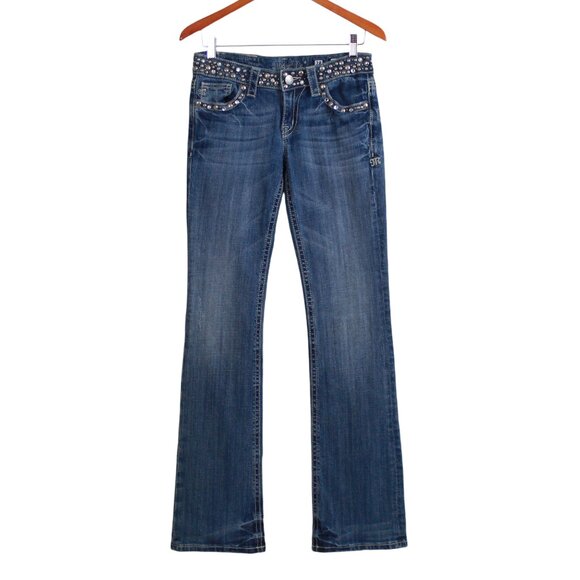 Miss Me Denim - Miss Me Studs Rhinstones Low-rise Bootcut Jeans